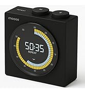 mooas Time Loop Digital Visual Timer, Rechargeable Wireless, LCD Large Display, Portable, Visual ...