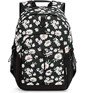 Choco Mocha Daisy Backpack for Teen Girls, Travel School Backpack for Girls Middle School Large B...