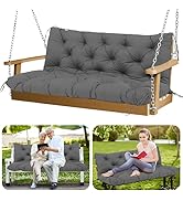 GZXAGZJ Porch Swing Cushions with Backrest Thicken 5" Outdoor Swing Cushions Waterproof Swing Ben...
