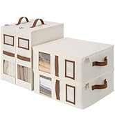 StorageWorks 4-Pack Bed Sheet Organizers and Storage, Foldable Bedsheet Holder for Linen Closet, ...