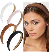 Wecoe Headbands for Women, Thick Padded Fabric Hair Bands, Comfortable Non-Slip Cute Fashion Hair...