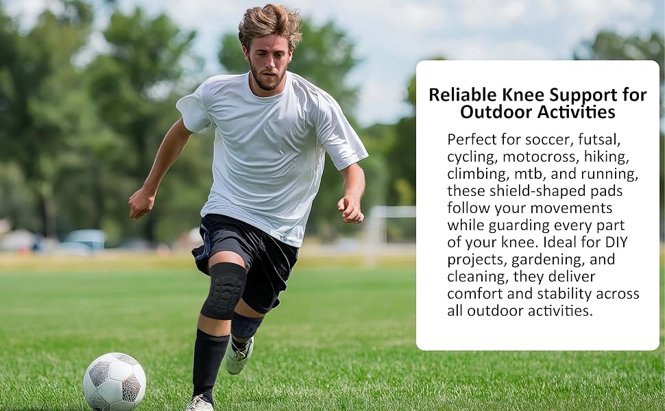 knee pads for soccer, cycling, hiking, climbing, dancing, gardening, cleaning, flooring work
