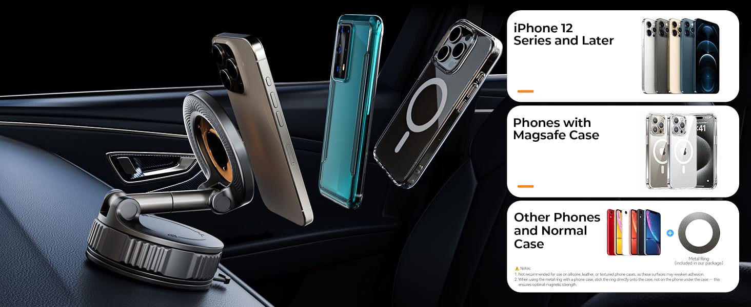 magnetic suction phone mount