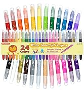 24 Colors Gel Crayons for Toddlers, Shuttle Art Non-Toxic Twistable Crayons Set for Kids Children...