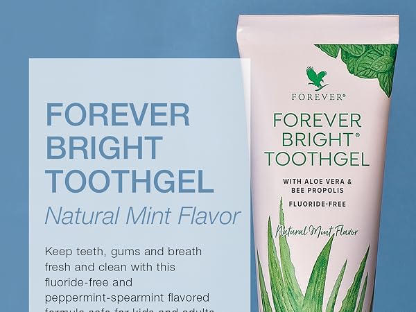 aloe vera toothpaste forever toothgel products fluoride free teeth gums dental propolis fresh clean