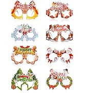 Liobelon Christmas Glasses for Kids Adults 24 Pieces Christmas Party Glasses Frames Christmas Dec...