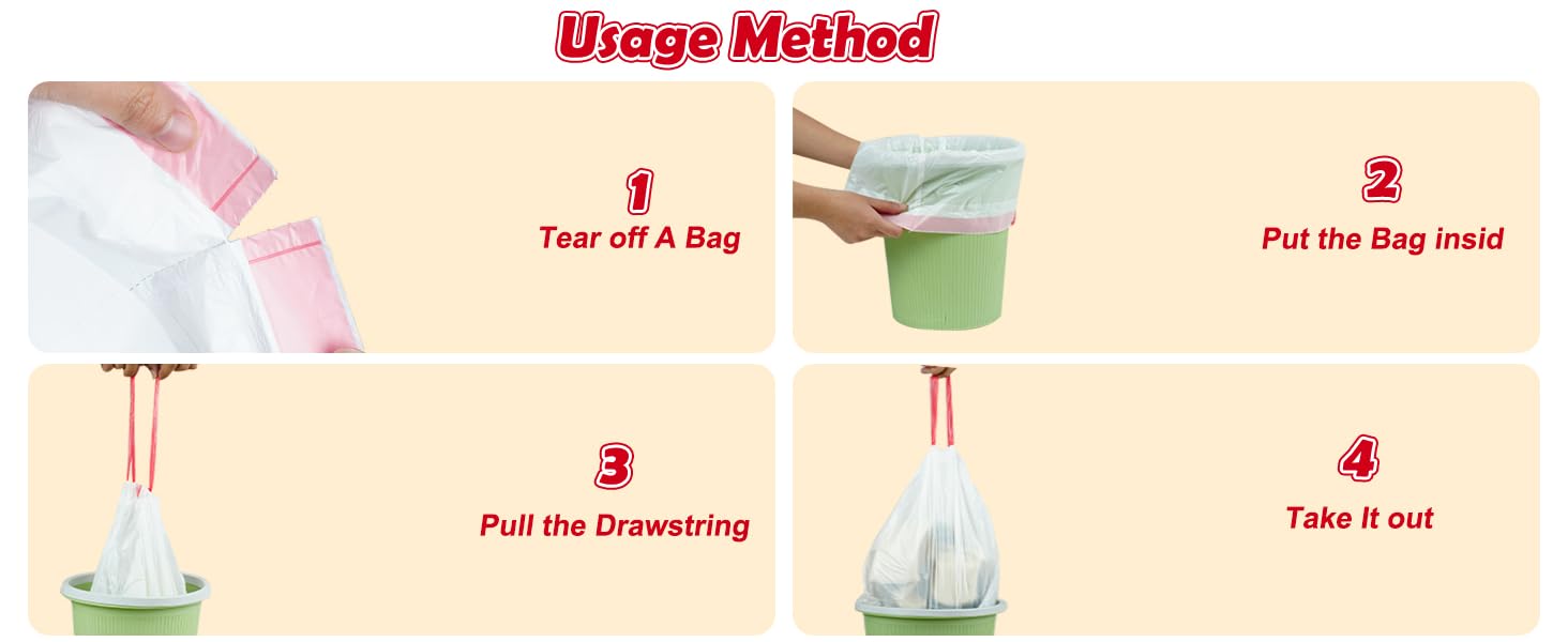white kitchen garbage bags