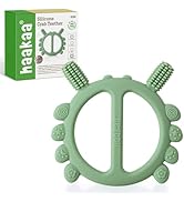 Haakaa Silicone Crab Baby Teether,Teething Toys,360° Baby Toothbrush Head for Infant Self-Brushin...