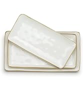 Famiware Serving Platter, Rectangular 15.67/14.1/12.6 inch Serving Dishes for Entertaining, Micro...