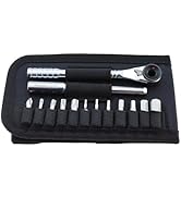Prestacycle T-Handle Ratchet Wallet Kit – Compact 3-Way Ratchet Tool Kit with 12 Bike-Specific 1/...