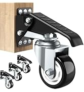 SOLEJAZZ Workbench Caster kit 880 LBS Capacity 3" Heavy Duty Retractable Workbench Caster All Ste...