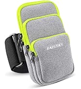 3 Pockets Running Phone Armband Holder for iPhone 15 14 Plus 13 12 11 Pro Max Samsung Galaxy Pouc...