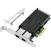XZSNET 10G Network Card with Intel X550 Chip, 10GB PCI-E NIC Compare to Intel X550-T2, Dual RJ45 ...