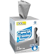 GLIMGLINT Microfiber Cleaning Cloth, 100 Pack Cleaning Rags, Lint-Free, Ultra Absorbent Reusable ...