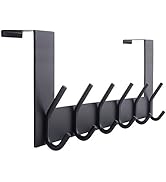 WEBI Over The Door Hook Door Hanger:Over The Door Towel Rack with 6 Coat Hooks for Hanging,Towel ...