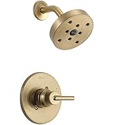 Delta Faucet Trinsic 14 Series Single-Function Shower Faucet Set, Single-Spray H2Okinetic Shower ...
