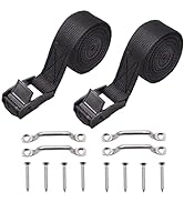 Ruibapa 1" x 48"(4ft) Battery Tie Down Strap kit with Stainless Steel Cam Buckle, Stainless Steel...