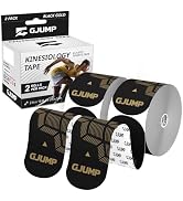 GJUMP Kinesiology Tape, Original Cotton Elastic Athletic Tape for Muscle Strain Relief & Joint Su...