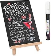 ONUPGO Chalkboard Signs with Easel, 8" x 12" Food Signs Small Tabletop Decorative Easel Blackboar...