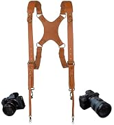 4J LEDR Dual Camera Harness,Camera Straps for 2 Cameras,Shoulder Leather Camera Strap,Double Came...