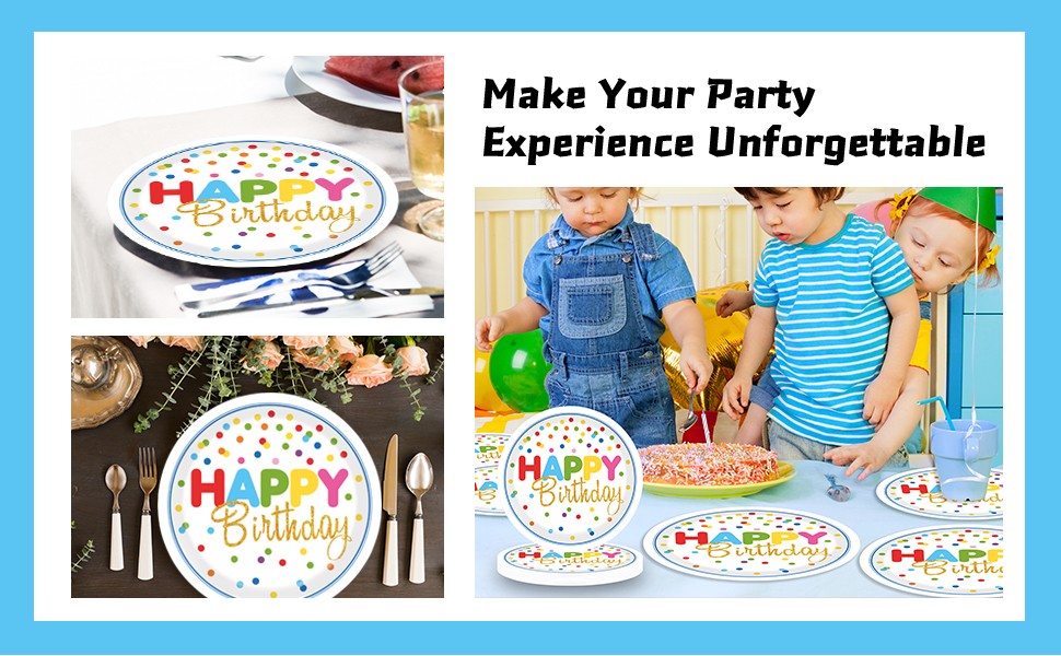 Birthday Plates and Napkins