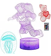 3D Illusion Night Light, 16 Color Change Decor Bedside Lamp Cool Unique Christmas Gifts for Boys ...