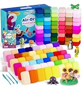 Air Dry Clay 102 Colors, Modeling Clay for Kids, DIY Model Magic Clay, Molding Clay Kit with Scul...