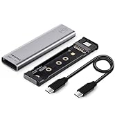 TWOPAN Aluminum M.2 NVMe SATA SSD Enclosure, Tool-Free USB 3.2 Gen 2 (10Gbps) NVMe to USB C Adapt...