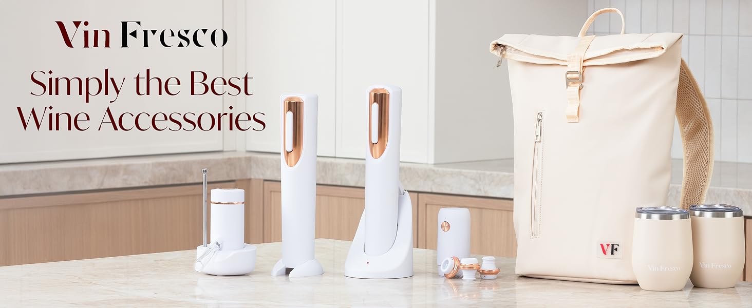 electric corkscrew wine opener with wine tote bag wine aerator and dispenser and wine preserver