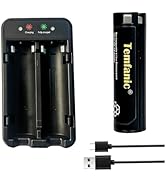 Charging Station with Replacement Battery for Headlamp & Flashlight Battery 3200mAh Li-ion, Compa...