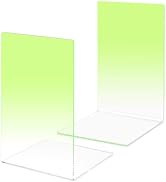 Honagu Book Ends, Acrylic Bookends, Clear Book Ends for Shelves,Desk Book Organizer, Book Holder ...