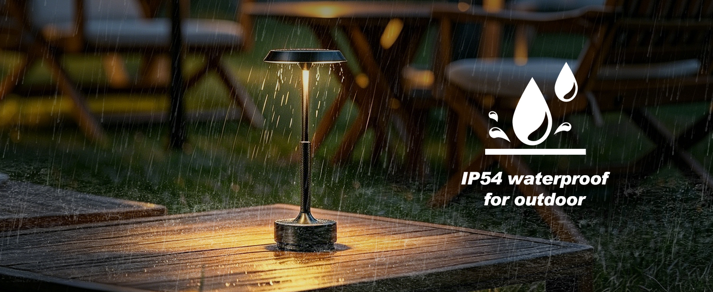 GKKBO Wireless Table Lamp Rechargeable 5000mAh Battery Powered