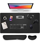 Gimars 3 in1 Mouse Pad and Keyboard Support Set, Large Memory Foam Mouse Pad Wrist Rest for Typin...
