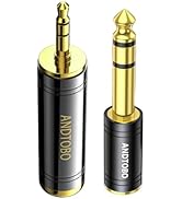 ANDTOBO 1/4 inch to 3.5mm and 3.5mm (1/8'') Plug Male to 6.35mm (1/4'') Jack Female Stereo Pure C...