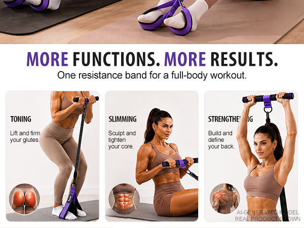 pedal resistance band with handle