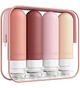 Quatish Travel Bottles for Toiletries, Original Patented Leak Proof Travel Size Containers, 3 oz ...
