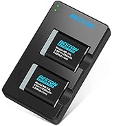 BESTON 2-Pack NB-13L Battery Pack and Rapid USB Charger for Canon PowerShot SX620 HS, SX720 HS, S...