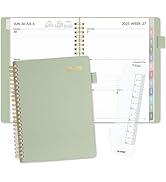 SUNEE 2025-2026 Weekly & Monthly Planner 6.4"x8.5" - 12 Month (July 2025 - June 2026), Vegan Leat...