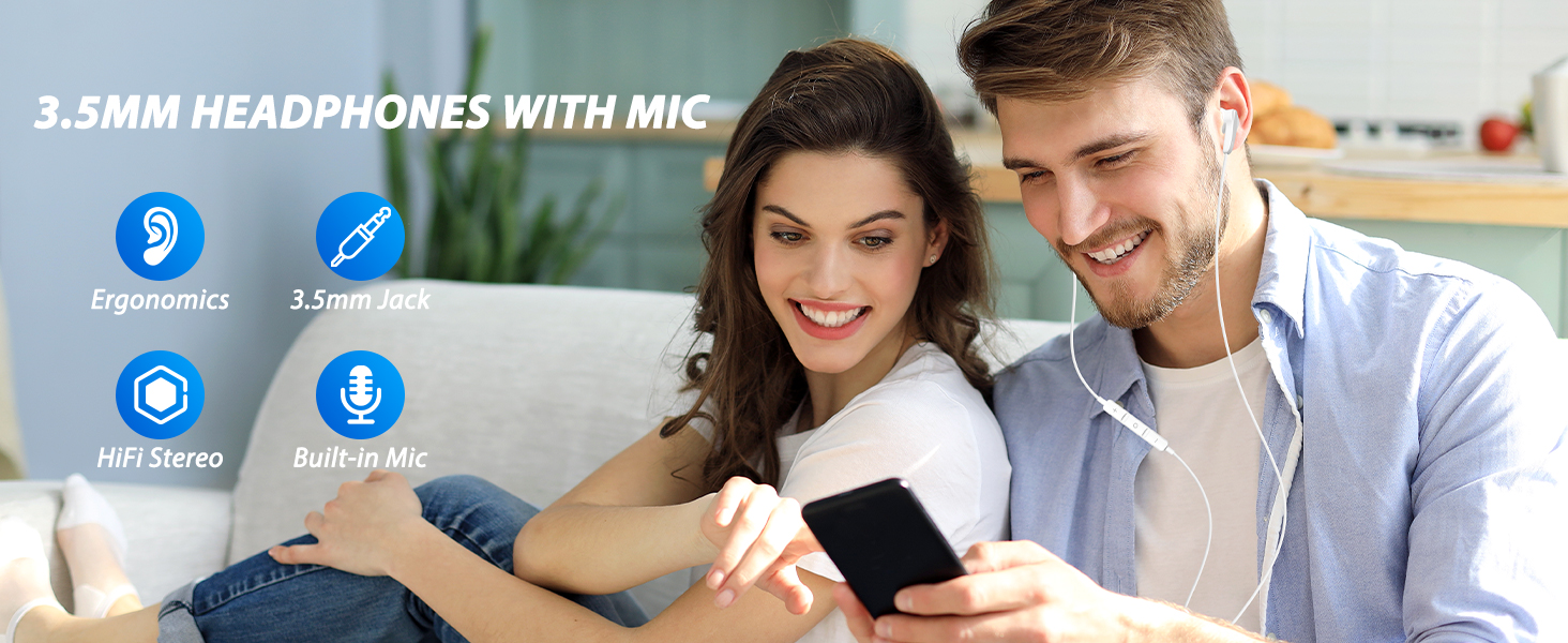 headphones wired with microphone