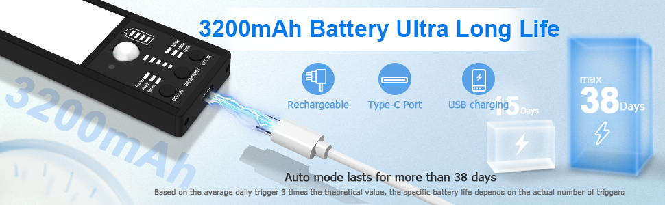 Long Battery life Rechargeable Cabinet Lights