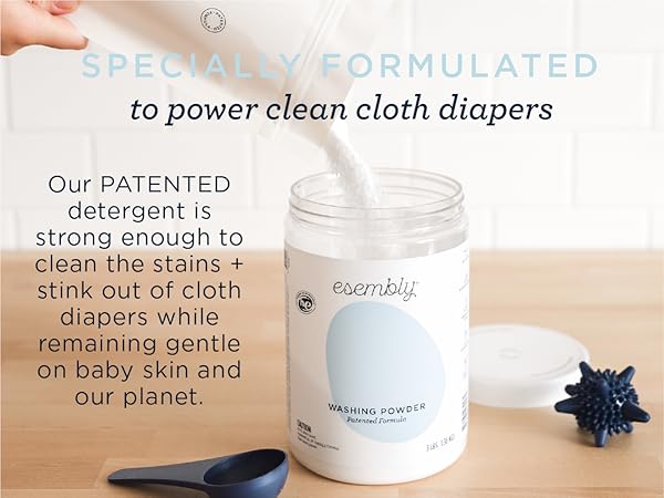 Specially formulated to power clean cloth diapers
