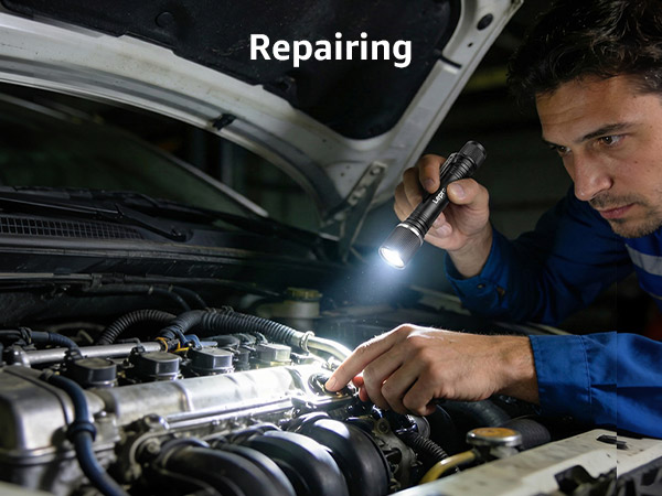 Text reads 'Image 3' and 'Repairing'. Series of photos showing automotive repair work being performed under the hood of a vehicle with professional lighting.