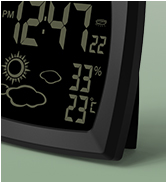 U-Trak Digital Alarm Clock Battery Operated with Indoor Hygrometer Thermometer