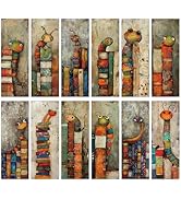 Wxiben Funny Bookworms Bookmarks Gifts - 120 Pcs Book Lover Bookmarks Paper Bookish Double-Sided ...