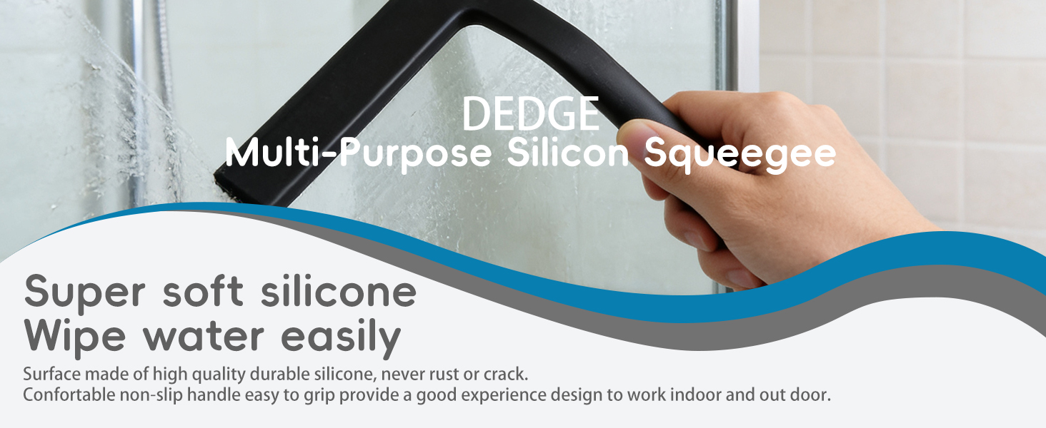 DEDGE Shower Squeegee Window Glass Wiper Scraper Cleaner