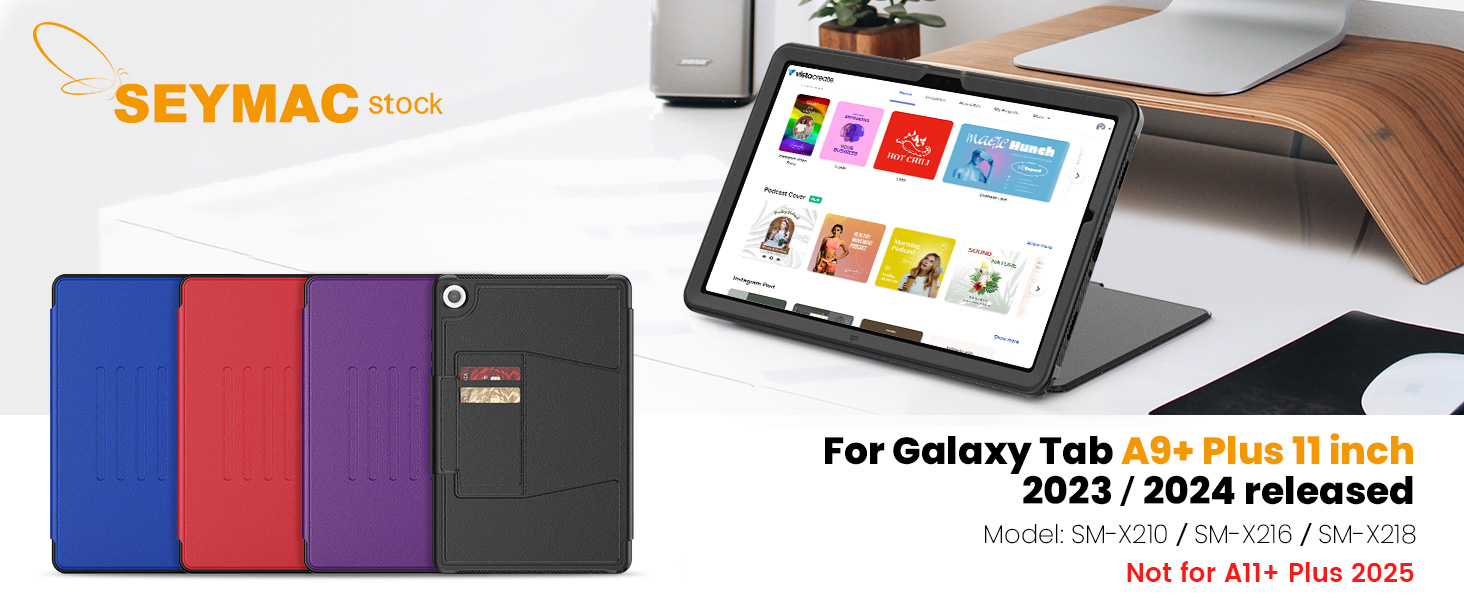 Milti angles Magnetic Stand Cover Protective Shockproof Case for Samsung Galaxy Tab A9+ Plus 11 inch