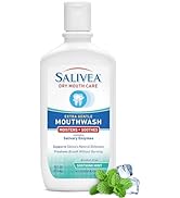 SALIVEA Dry Mouth Mouthwash - Soothing Mint Mouthwash with Natural Salivary Enzymes - Gentle Mout...