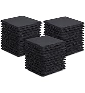 36 Pieces Slate Drink Coasters, GOH DODD 4 Inch Black Coasters Stone Coaster Set, Laser Engraving...