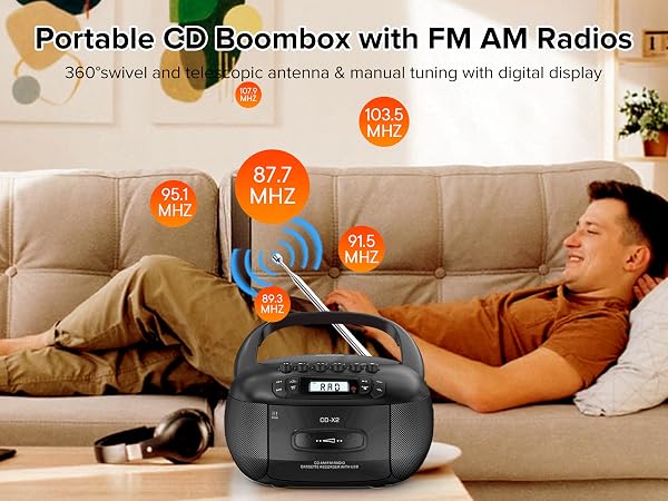 cd player with fm am radios