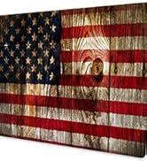 Custom Square Gaming Mouse Pad, Office Mouse Pad, Unique Design Wood Grain American Flag Non-Slip...